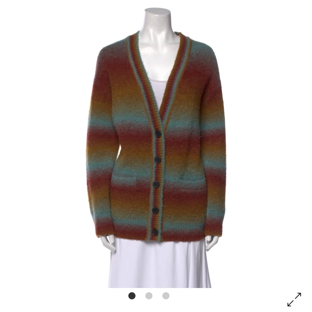 Re/Done Earthy Tones Striped Cardigan